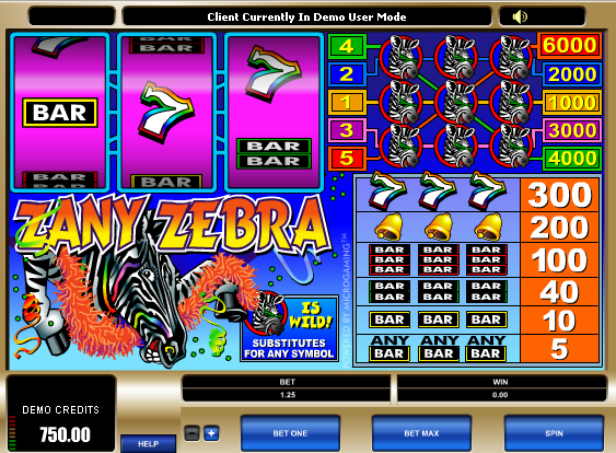 free Zanny Zebras no download slots